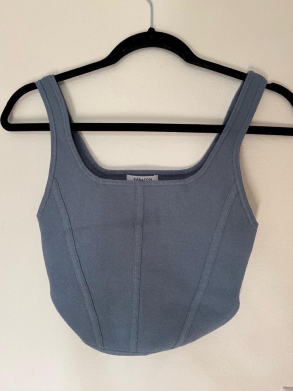 Aritzia Babaton Sculpt knit Periwinkle Blue Tank Top